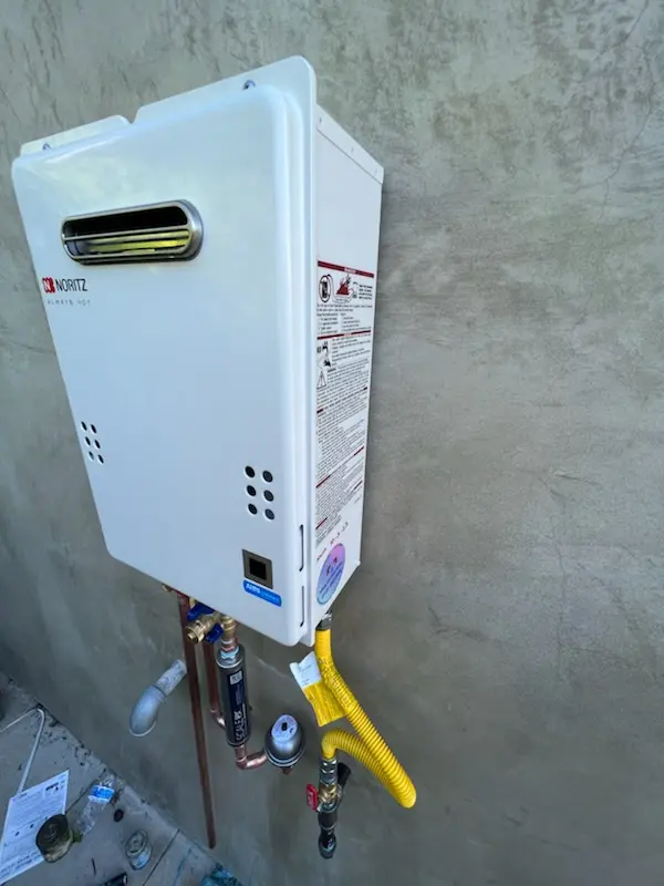 Tankless water heater installation for Abby Trails homes